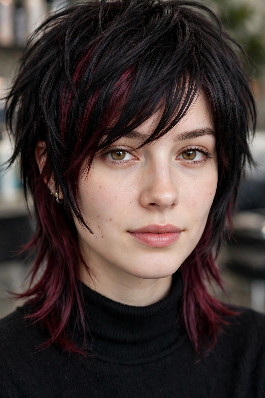 15 Emo Shag Haircuts to Try in 2026 8 6. Burgundy Peekaboo Shag