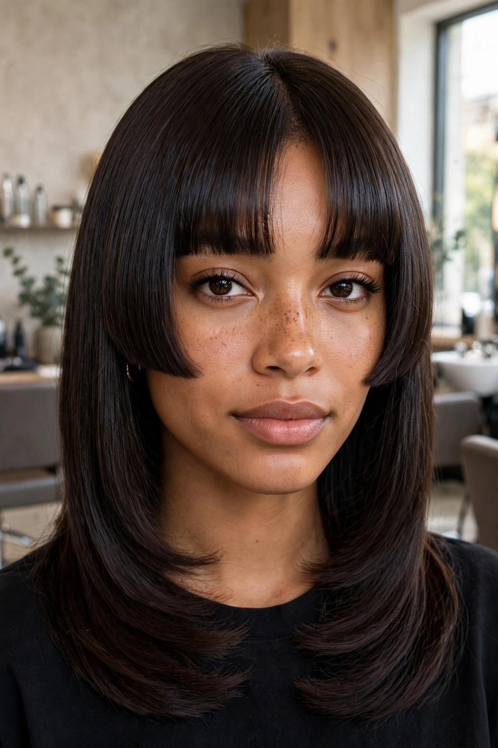 Feathered butterfly hime haircut with airy layers