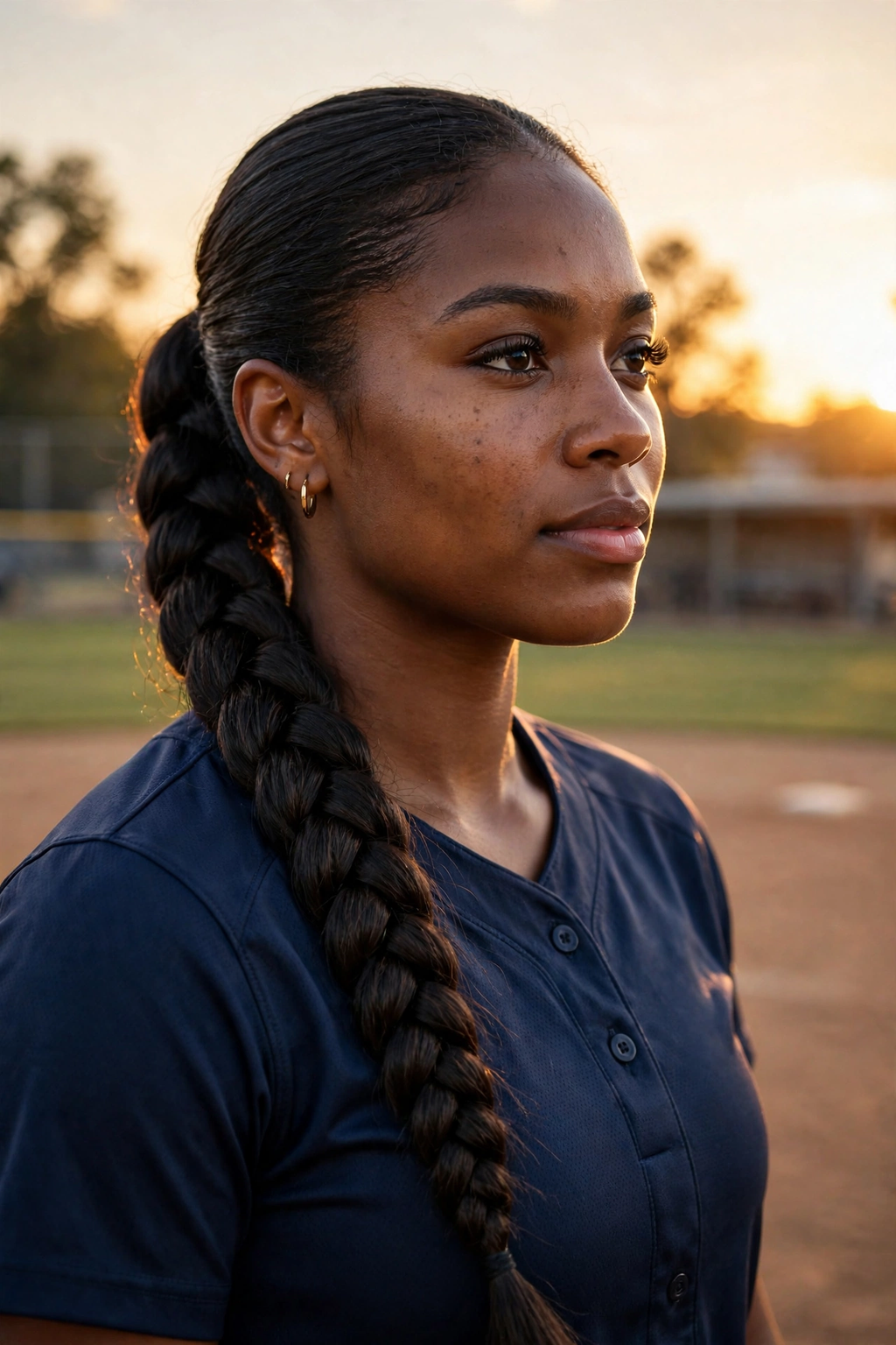 15 Softball Hairstyles to Try in 2026 9 7. Side Fishtail Braid
