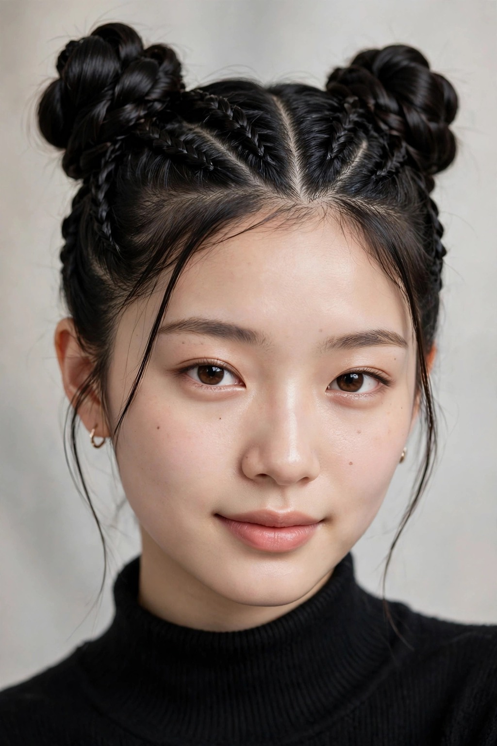8. Braided Space Buns