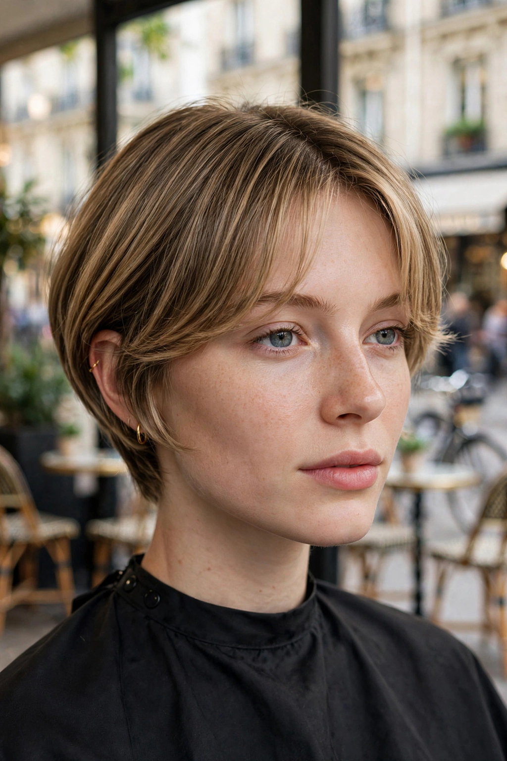 9. French Bixie With Curtain Bangs
