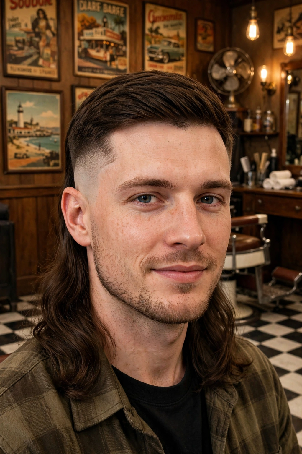 9. Temple Fade Mullet