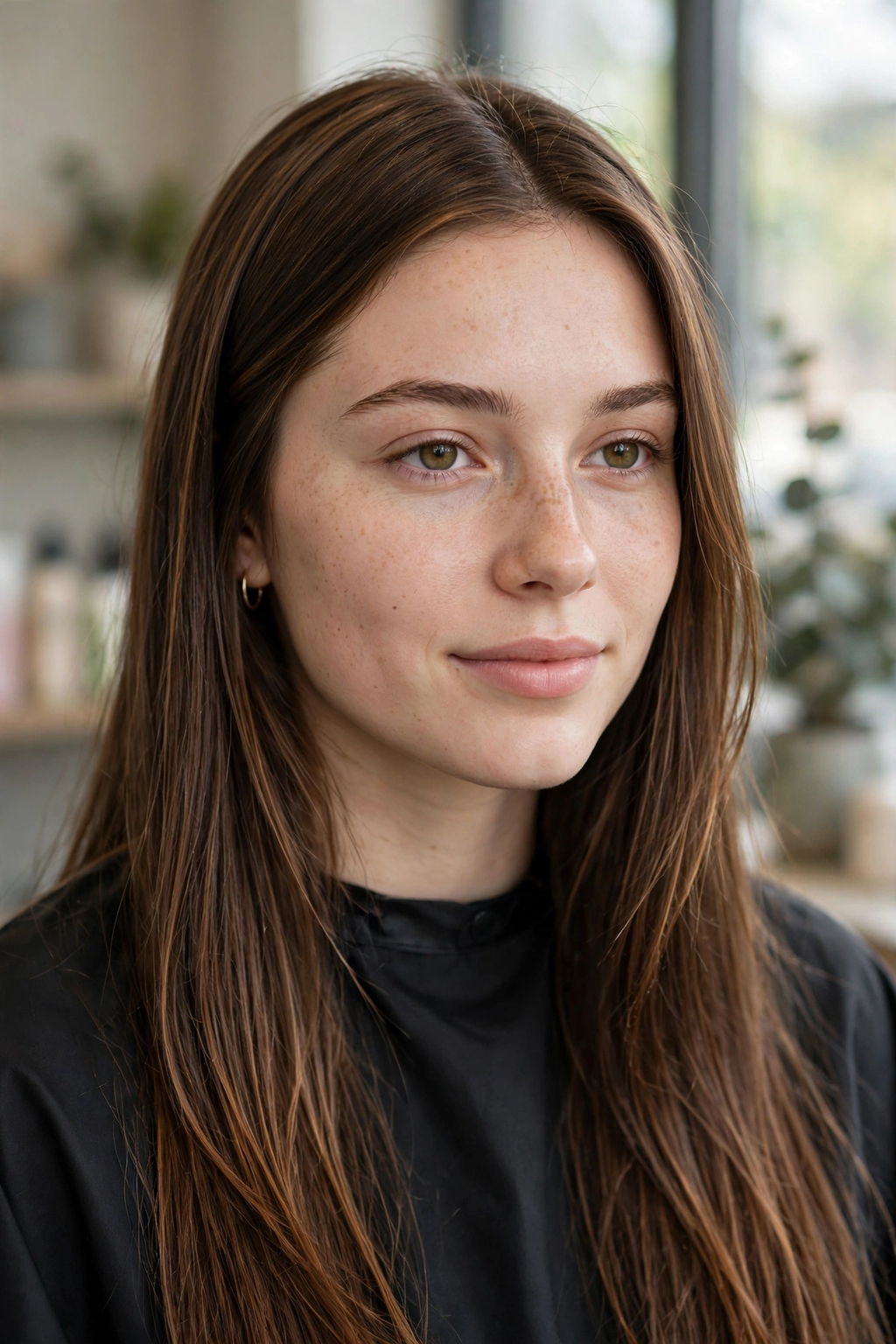 9. Subtle Ginger Highlights on Brown Hair