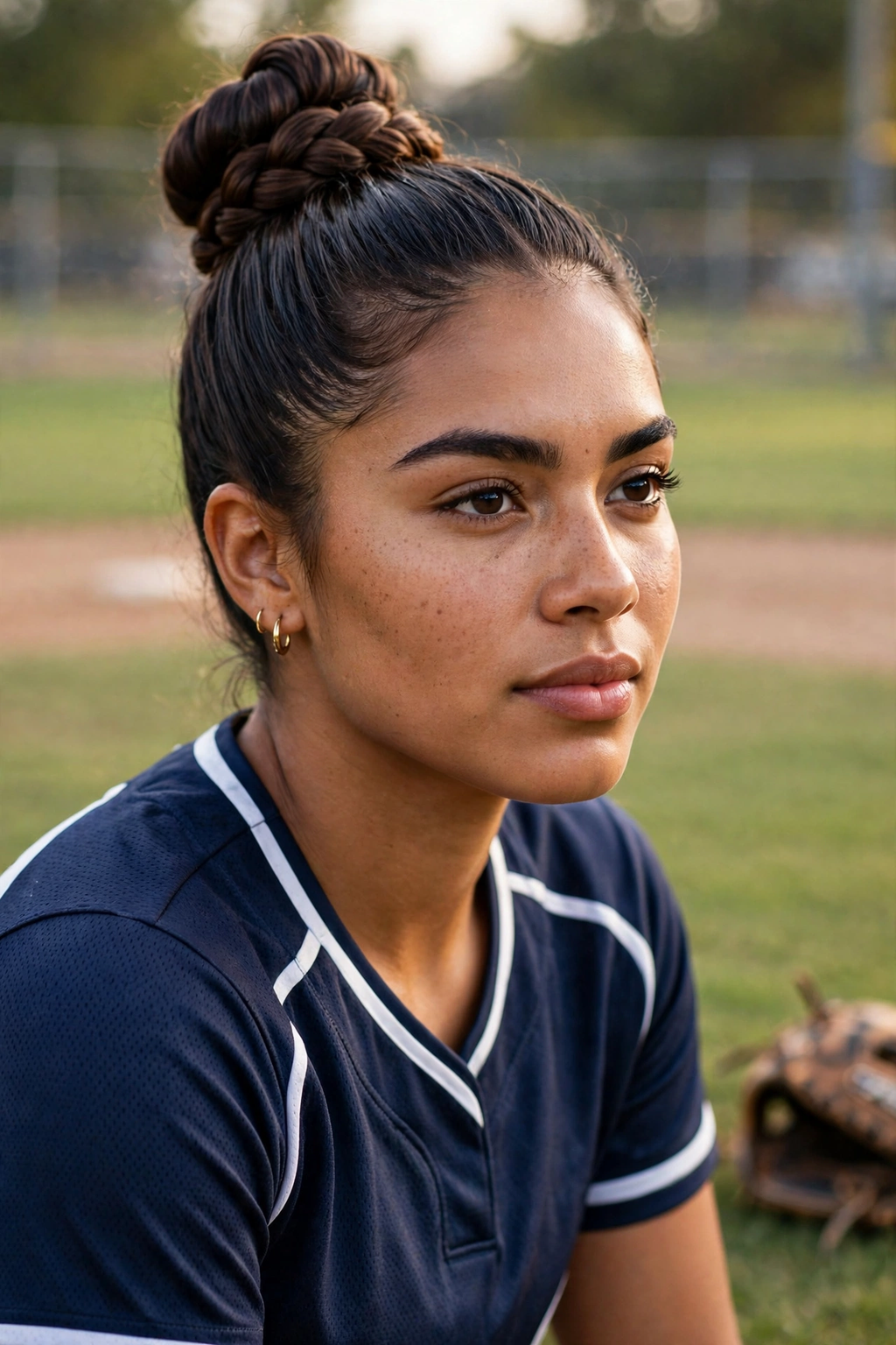 15 Softball Hairstyles to Try in 2026 14 12. High Braided Bun