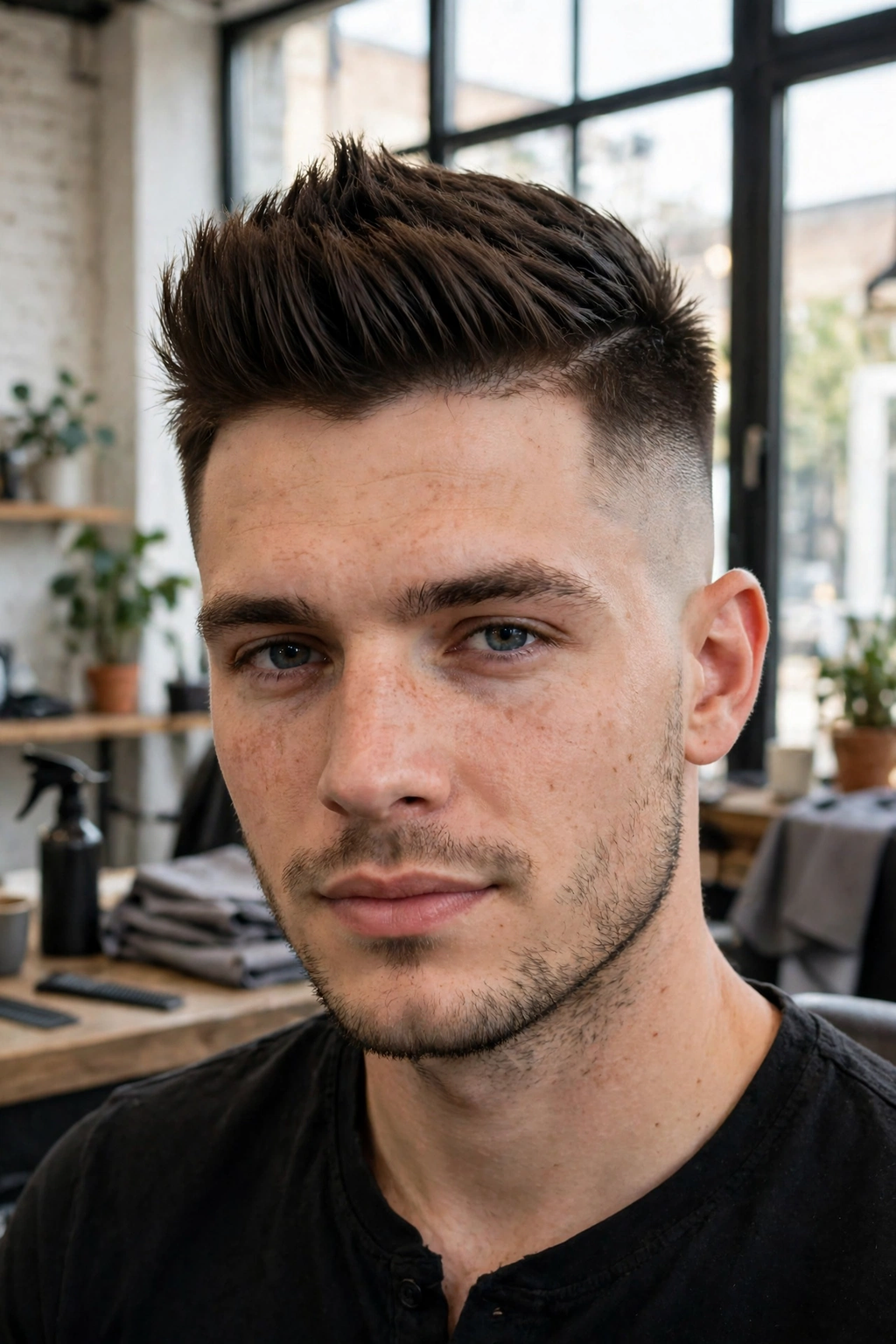 12. Temple Fade Faux Hawk