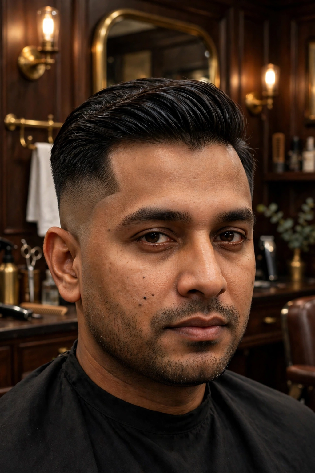 13. Temple Fade Comb-Over