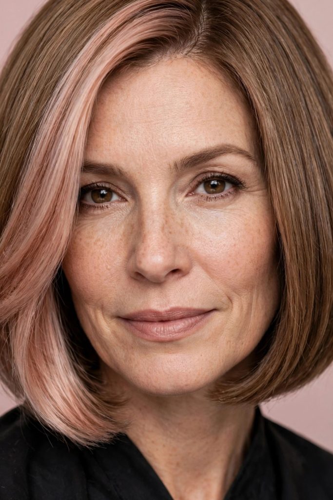 15. Rose-Accent Chunky Bob